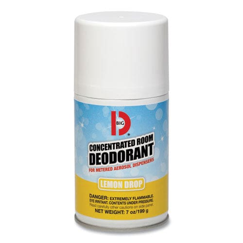 Big D Industries Metered Concentrated Room Deodorant Lemon Scent 7 Oz Aerosol Spray 12/carton - Janitorial & Sanitation - Big D Industries