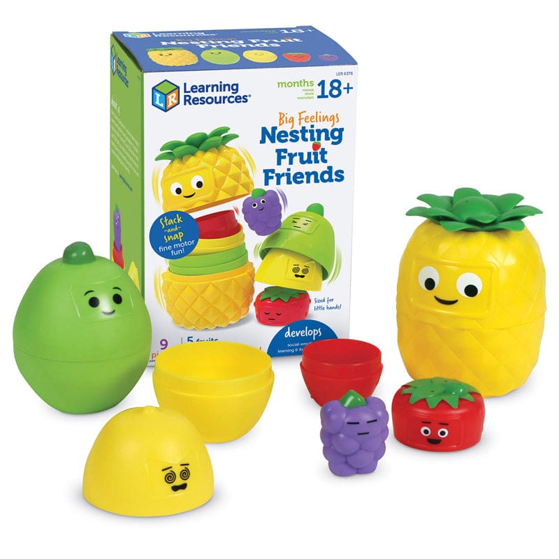 Big Feelings Nesting Fruit Friends (New Item With Future Availability Date) (Pack of 2) - Hands-On Activities - Learning Resources