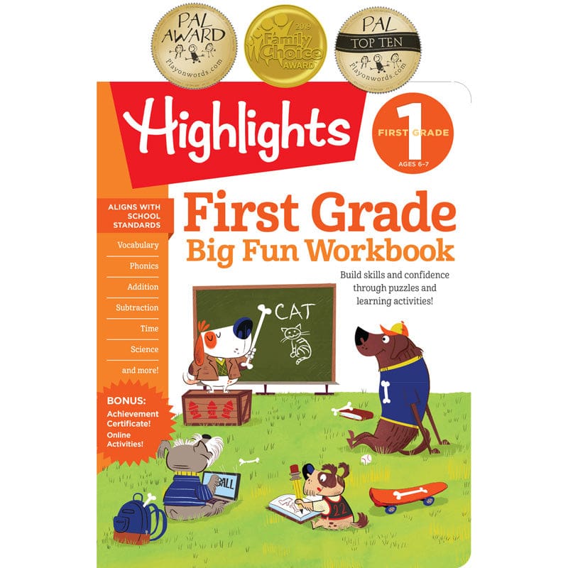 Big Fun Workbooks First Grade Highlights (Pack of 6) - Skill Builders - Highlights For Children