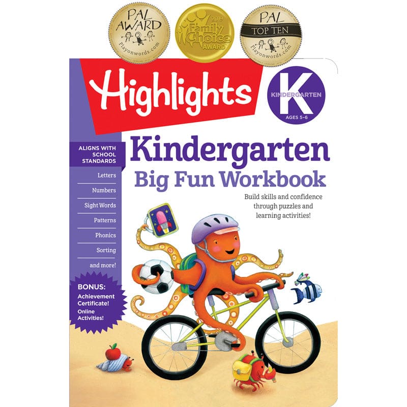 Big Fun Workbooks Kindergarten Highlights (Pack of 6) - Skill Builders - Highlights For Children