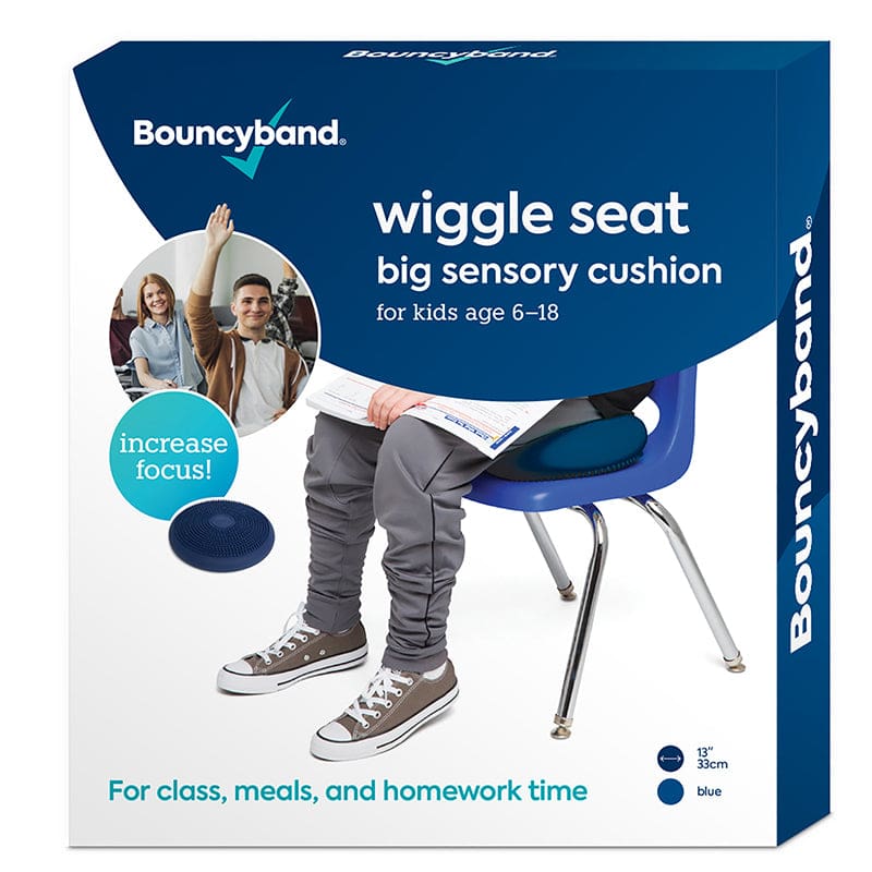 Big Wiggle Seat Cushion Blue Bouncyband Sensory - Floor Cushions - Bouncy Bands