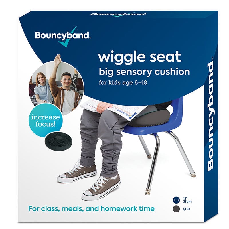 Big Wiggle Seat Cushion Dark Gray Bouncyband Sensory - Floor Cushions - Bouncy Bands