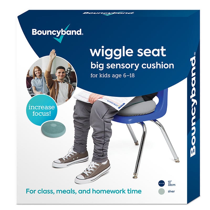 Big Wiggle Seat Cushion Silver Bouncyband Sensory - Floor Cushions - Bouncy Bands