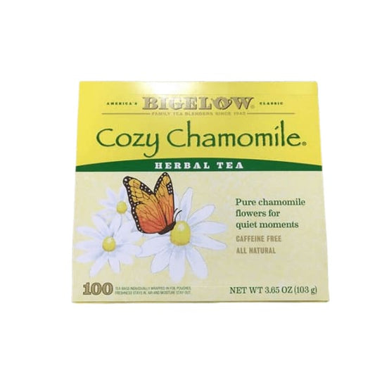 Bigelow Cozy Chamomile Herbal Tea, 100 count box - ShelHealth.Com