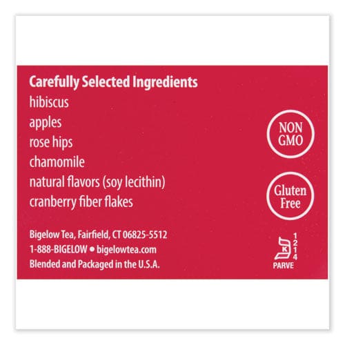 Bigelow Cranberry Apple Herbal Tea 28/box - Food Service - Bigelow®