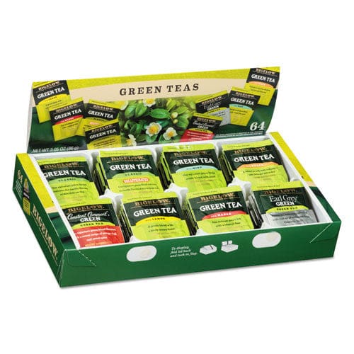 Bigelow Green Tea Assortment Individually Wrapped Eight Flavors 64 Tea Bags/box - Food Service - Bigelow®