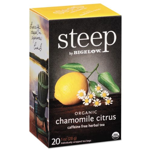 Bigelow Steep Tea Chamomile Citrus Herbal 1 Oz Tea Bag 20/box - Food Service - Bigelow®