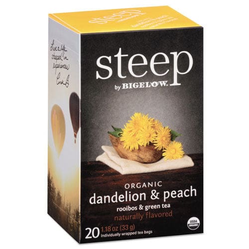 Bigelow Steep Tea Dandelion And Peach 1.18 Oz Tea Bag 20/box - Food Service - Bigelow®
