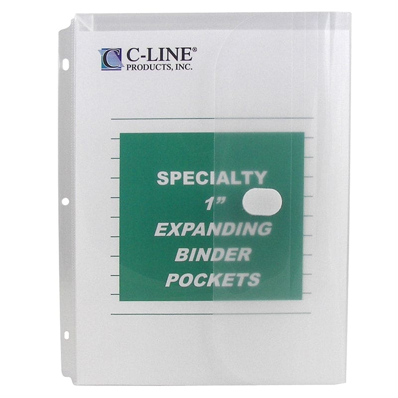 Binder Pocket 10Pk Hook & Loop Closure Clear (Pack of 2) - Folders - C-Line Products Inc