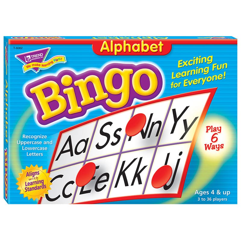 Bingo Alphabet Ages 4 & Up (Pack of 3) - Bingo - Trend Enterprises Inc.