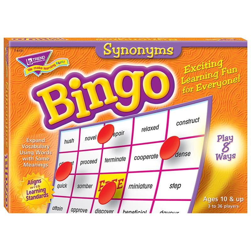 Bingo Synonyms Ages 10 & Up (Pack of 3) - Bingo - Trend Enterprises Inc.
