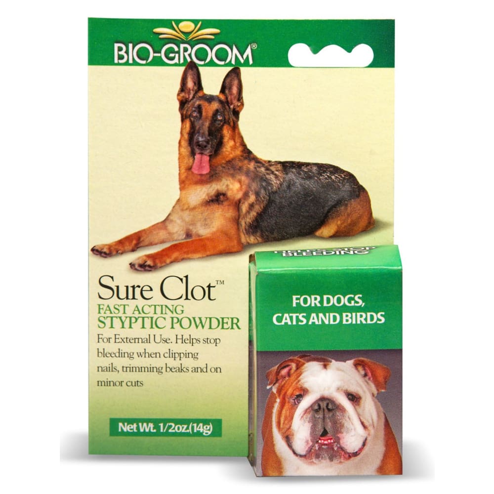 Bio Groom Sure Clot Fast Acting Styptic Powder 0.5 oz - Pet Supplies - Bio Groom