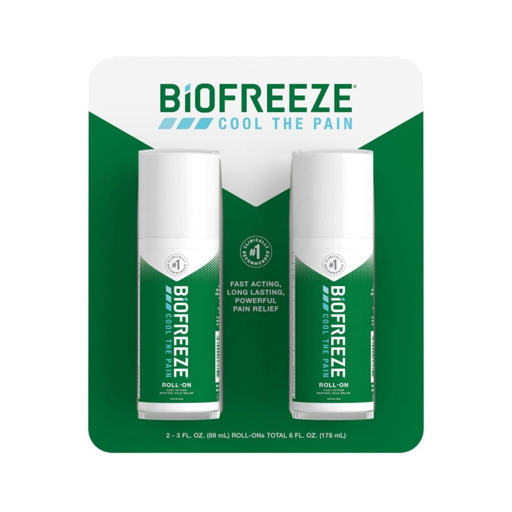 BIOFREEZE Cold Therapy Pain Relief Roll-On (2 pk. 3 fl. oz./pk.) - Pain Relief - BIOFREEZE Cold