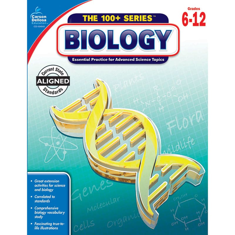 Biology Workbook Gr 6-12 (Pack of 3) - Life Science - Carson Dellosa Education