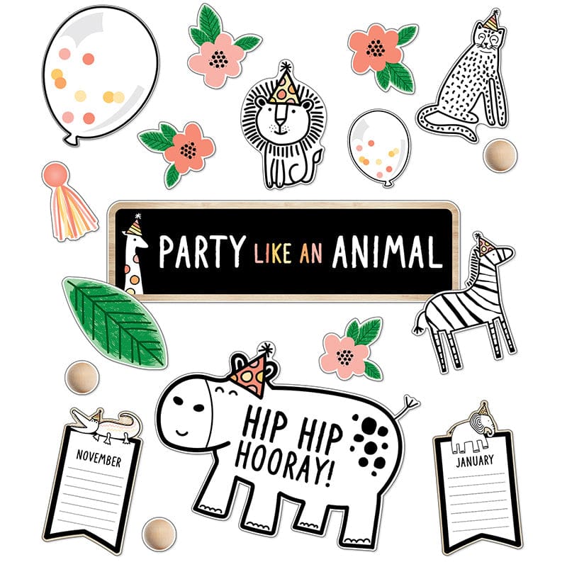 Birthday Bulletin Board Set Simply Safari (Pack of 3) - Classroom Theme - Carson Dellosa Education