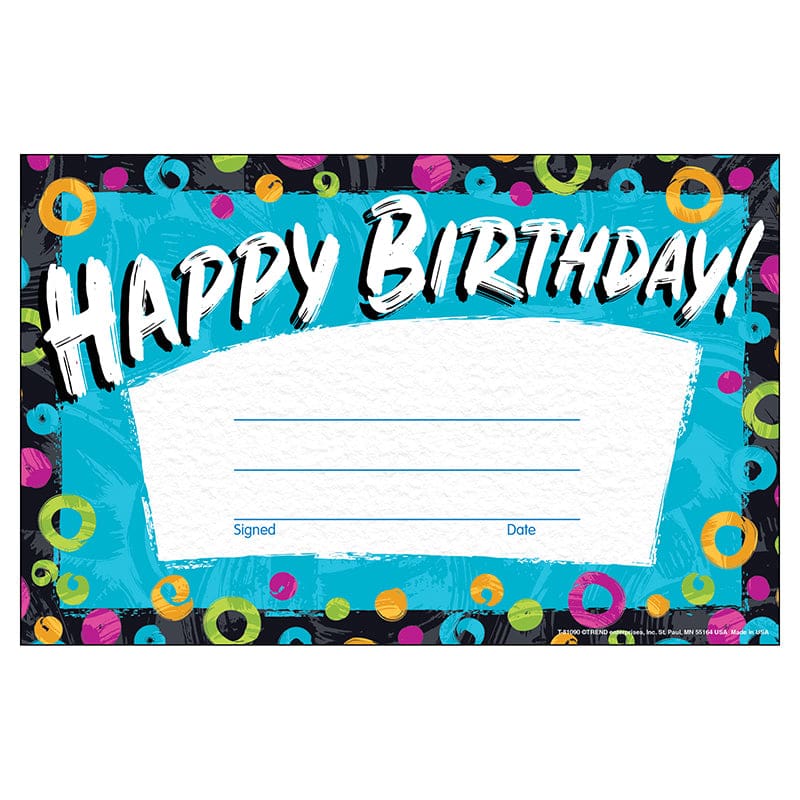 Birthday Recognition Awards Color Harmony (Pack of 8) - Awards - Trend Enterprises Inc.