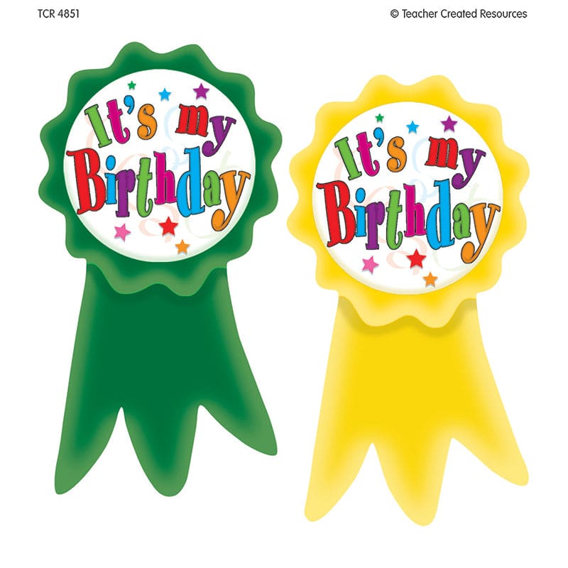 Birthday Ribbons Wear Em Badges (Pack of 10) - Badges - Teacher Created Resources