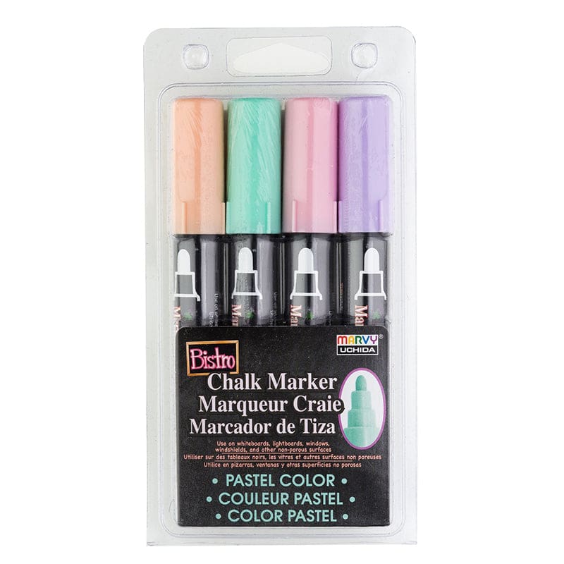 Bistro Chalk Markrs Broad Tip 4 Clr Set (Pack of 3) - Markers - Uchida Of America Corp