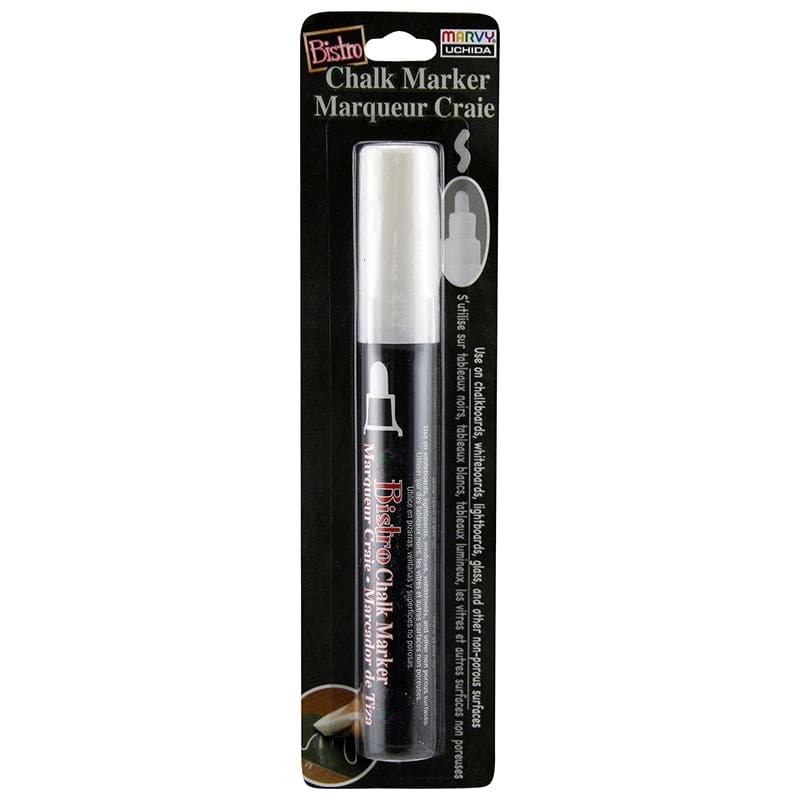 Bistro Single White Markr Broad Tip (Pack of 12) - Markers - Uchida Of America Corp