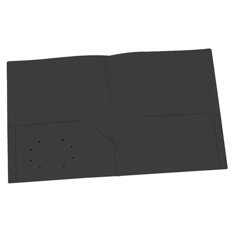 Black 25/Pk Poly 2Pocket Portfolio - Folders - Tops Products