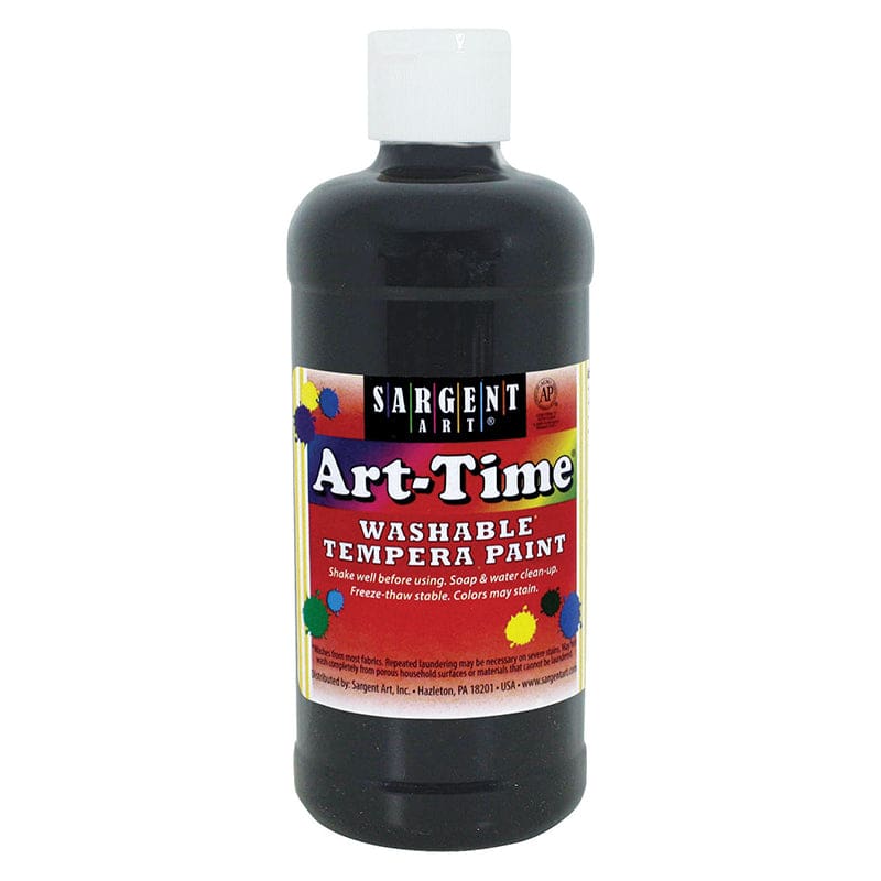 Black Art-Time Washable Paint 16 Oz (Pack of 12) - Paint - Sargent Art Inc.