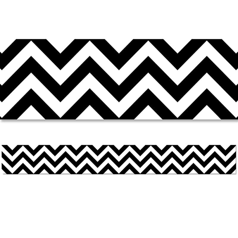 Black Chevron Border (Pack of 8) - Border/Trimmer - Creative Teaching Press
