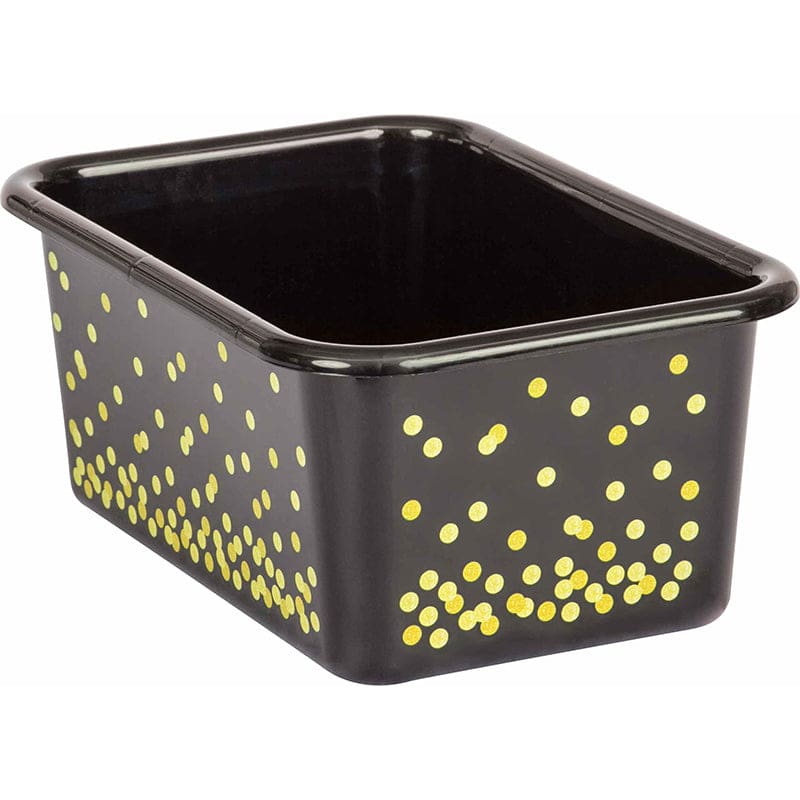 Black Confetti Small Plastic Bin (Pack of 6) - Storage Containers - Teacher Created Resources