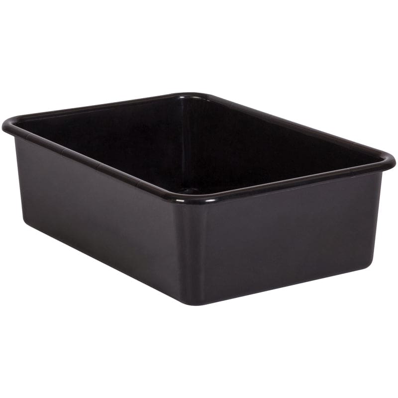 Black Large Plastic Storage Bin (Pack of 6) - Storage Containers - Teacher Created Resources