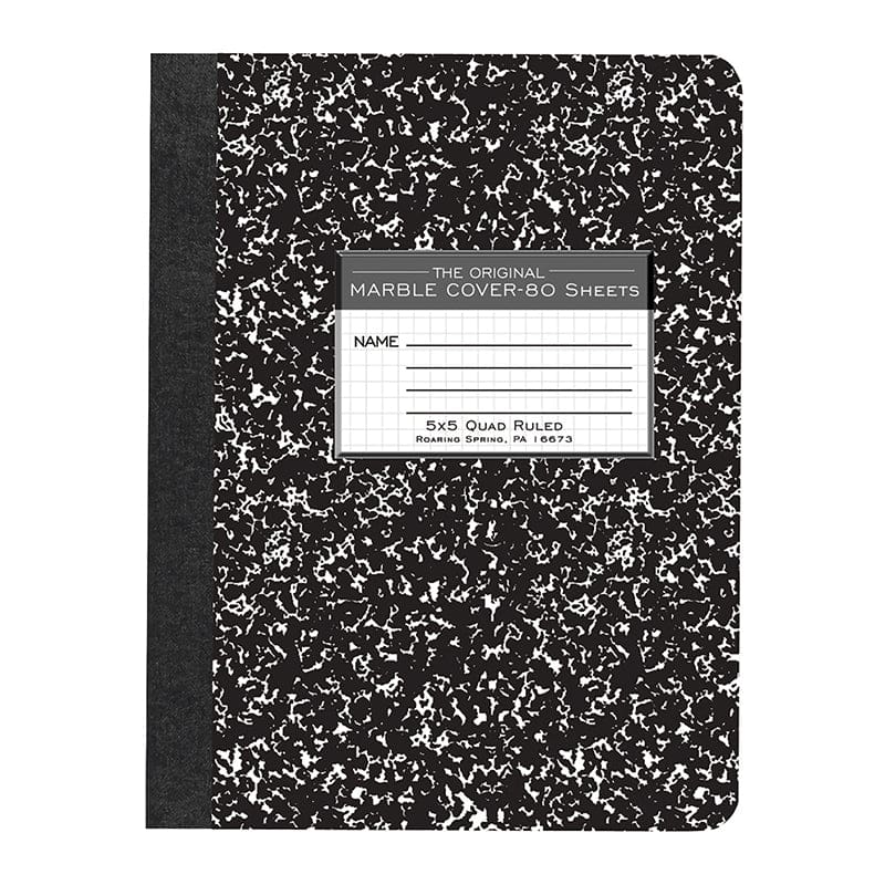 Black Marble Comp Book Graph (Pack of 12) - Note Books & Pads - Roaring Spring Paper Products