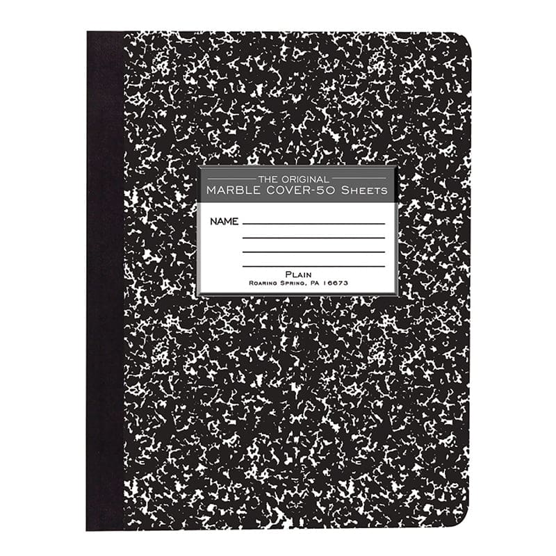 Black Marble Comp Book Plain (Pack of 12) - Note Books & Pads - Roaring Spring Paper Products
