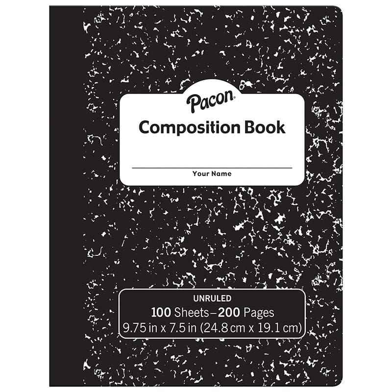 Black Marble Comp Book Unruled (Pack of 12) - Note Books & Pads - Dixon Ticonderoga Co - Pacon