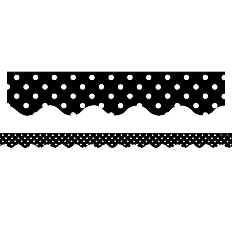 Black Mini Polka Dots Border Trim (Pack of 10) - Border/Trimmer - Teacher Created Resources