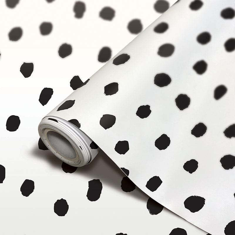 Black Paintd Dots Peel & Stick Papr Decorative - Contact Paper - Teacher Created Resources