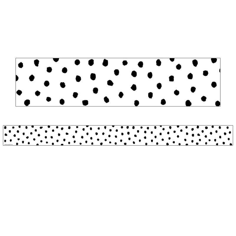 Black Painted Dots Straight Border (Pack of 10) - Border/Trimmer - Teacher Created Resources