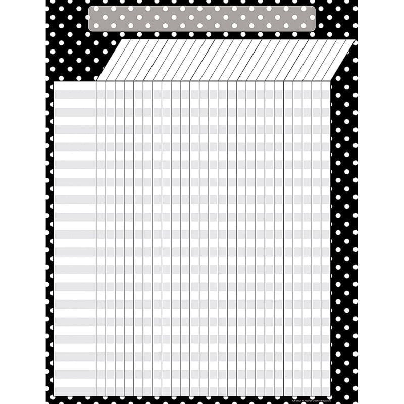 Black Polka Dots Incentive Chart (Pack of 12) - Incentive Charts - Teacher Created Resources