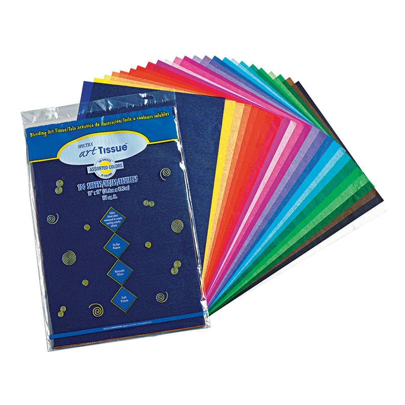 Bleeding Art Tissue 25 Assorted Colors 100 Sheets 12X18 (Pack of 6) - Tissue Paper - Dixon Ticonderoga Co - Pacon