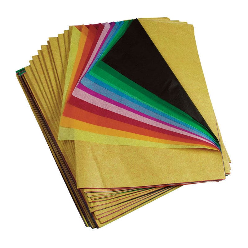 Bleeding Art Tissue 480Pcs 12 Color Rainbow 20X30 - Tissue Paper - Dixon Ticonderoga Co - Pacon