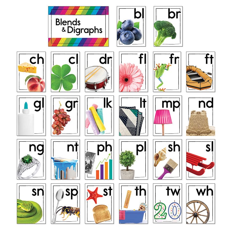 Blends & Digraphs Bulletn Board Set (Pack of 3) - Language Arts - Carson Dellosa Education