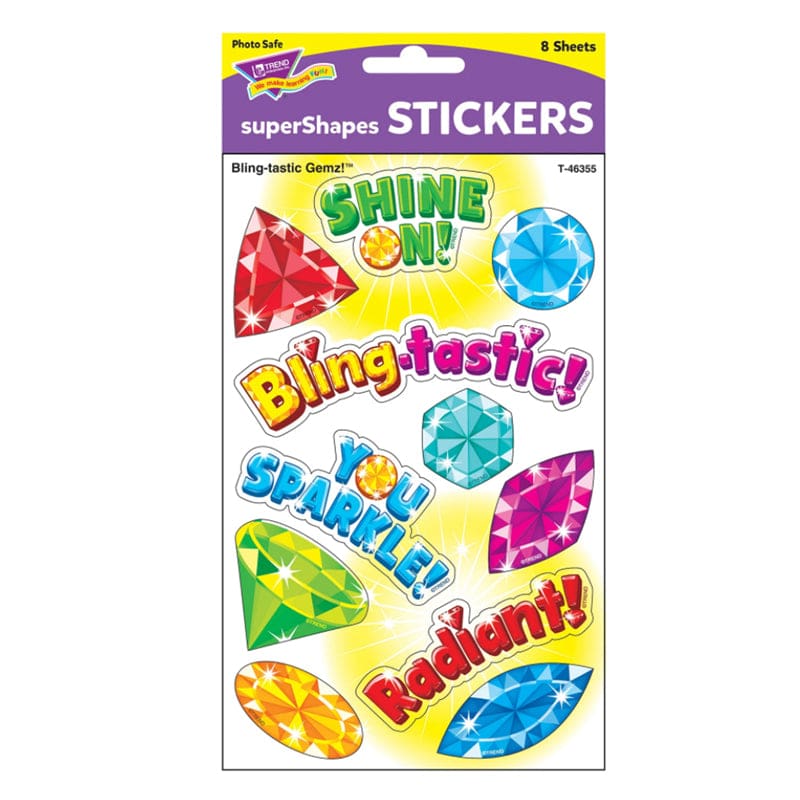 Bling-Tastic Gemz Large Stckrs 88Ct (Pack of 12) - Stickers - Trend Enterprises Inc.