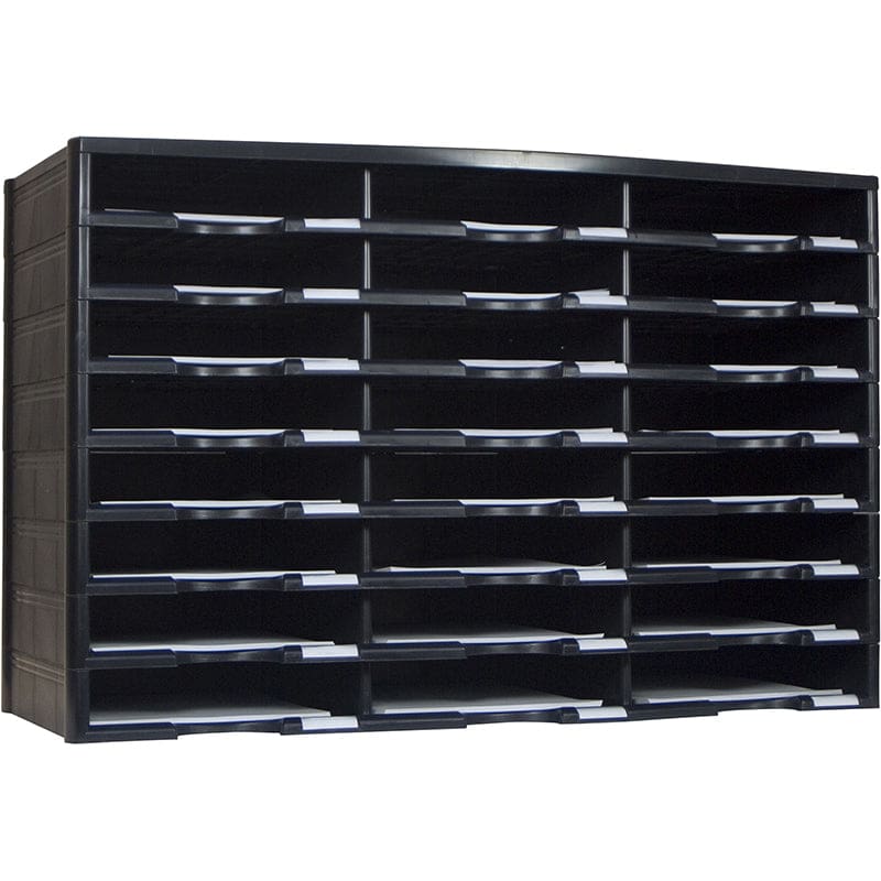 Blk 24 Compartment Literature Sortr - Storage - Storex Industries