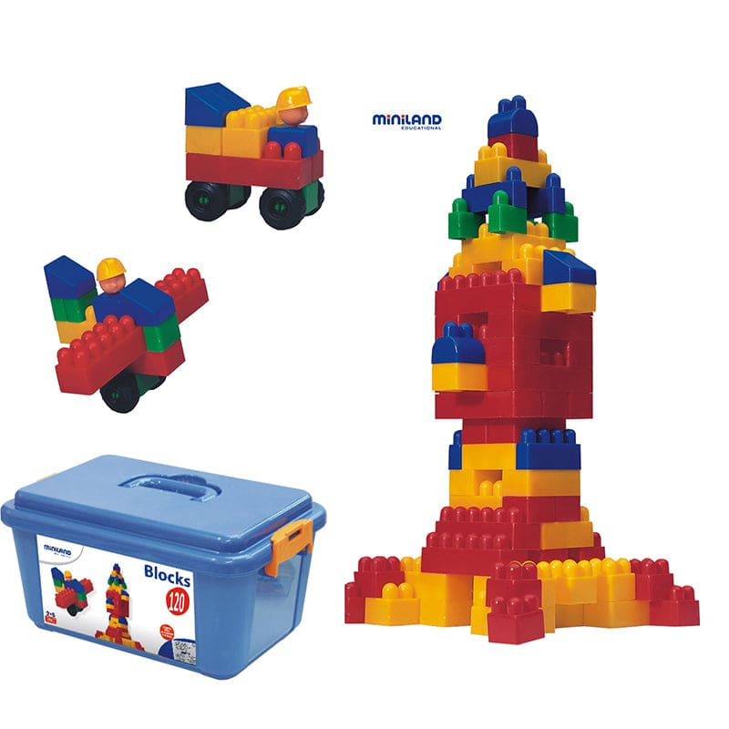 Blocks 120Pc Set - Blocks & Construction Play - Miniland Educational Corporation