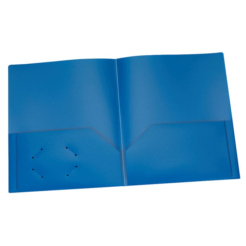 Blue 25/Pk Poly 2Pocket Portfolio - Folders - Tops Products