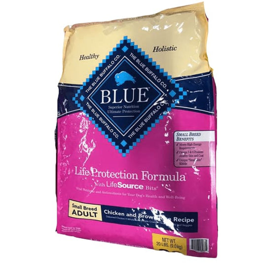 Blue Buffalo Chicken and Brown Rice Life Protection Formula Small Breed Dry Dog Food, 20 lbs. - ShelHealth.Com
