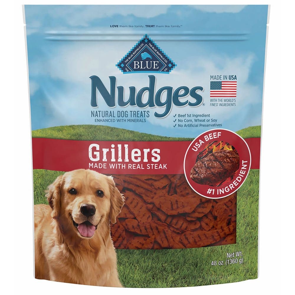 Blue Buffalo Nudges Grillers Natural Dog Treats Steak Flavored (48 oz.) - New Grocery & Household - Blue