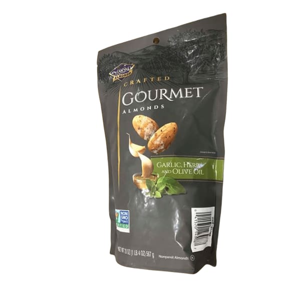 Blue Diamond Almonds Gourmet Garlic, Herb and Olive Oil , 20 Ounces - ShelHealth.Com