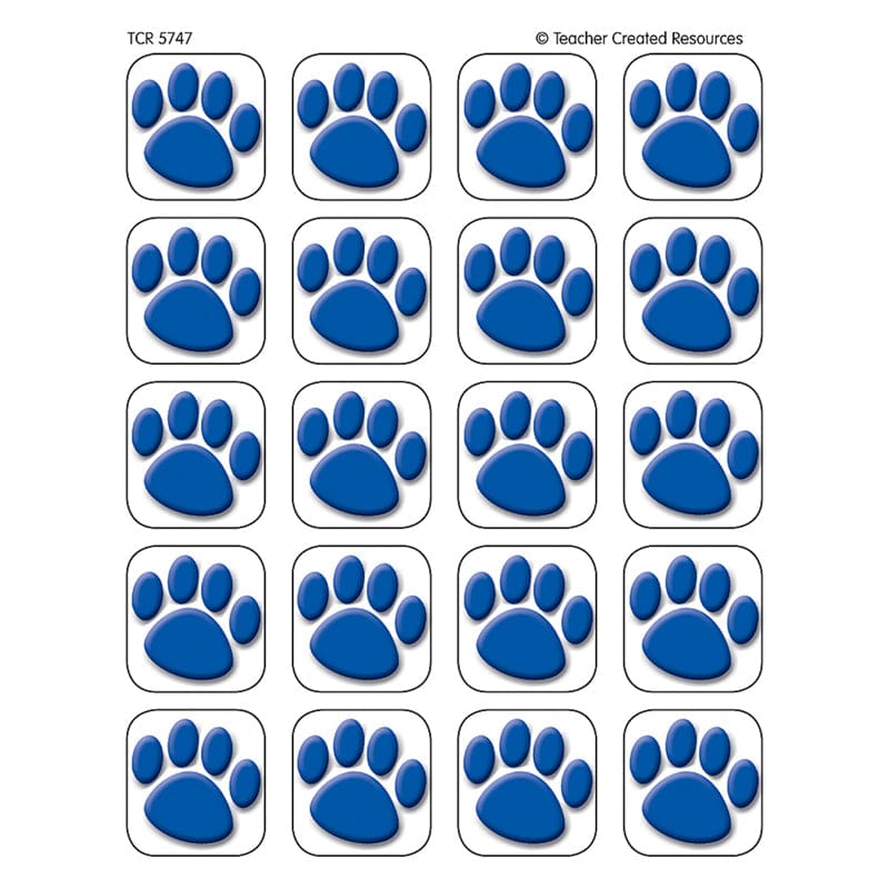 Blue Paw Prints Stickers 120 Stks (Pack of 12) - Stickers - Teacher Created Resources