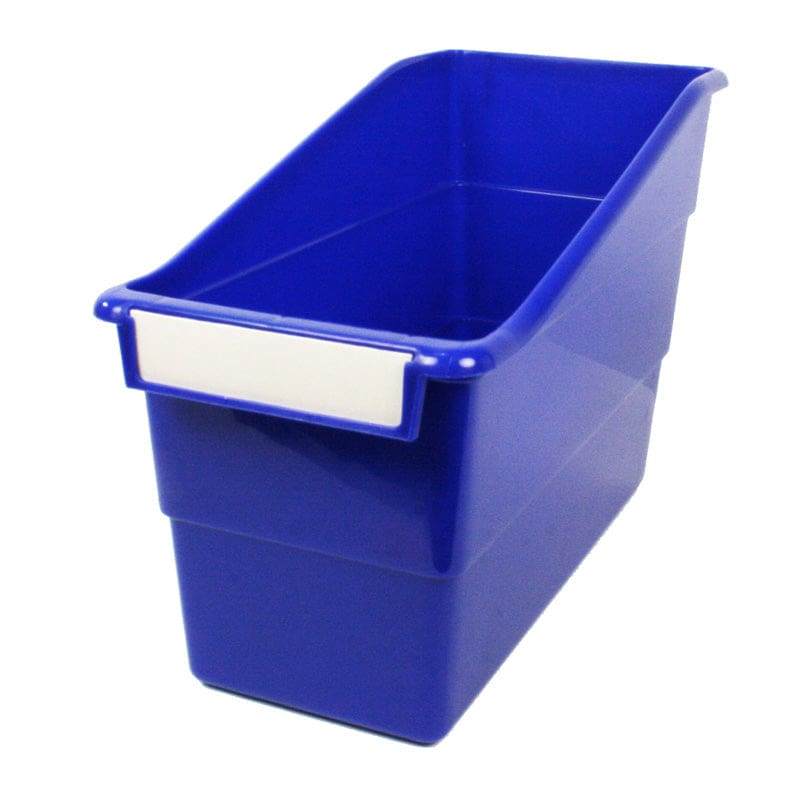 Blue Shelf File With Label Holder Standard (Pack of 10) - Storage Containers - Romanoff Products