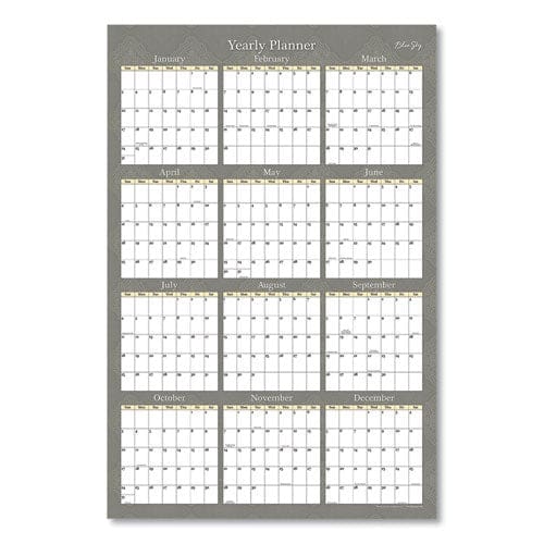 Blue Sky Adrianna Laminated Erasable Wall Calendar 36 X 24 White/taupe Sheets 12-month (jan To Dec): 2023 - School Supplies - Blue Sky®