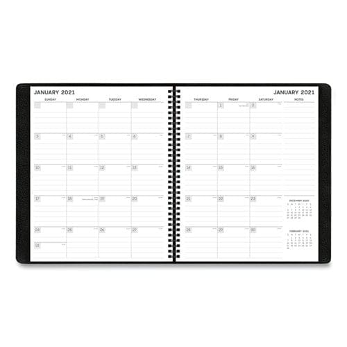 Blue Sky Aligned Monthly Planner With Contacts Page And Extra Notes Pages 8.63 X 5.88 Black Cover 12-month (jan To Dec): 2023 - School