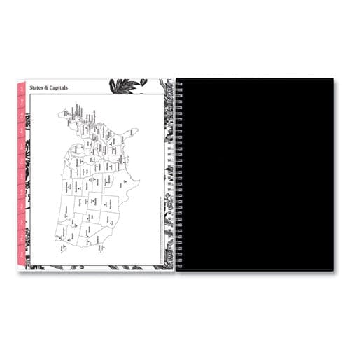 Blue Sky Analeis Create-your-own Cover Weekly/monthly Planner Floral 11 X 8.5 White/black/coral 12-month (july-june): 2022-2023 - School